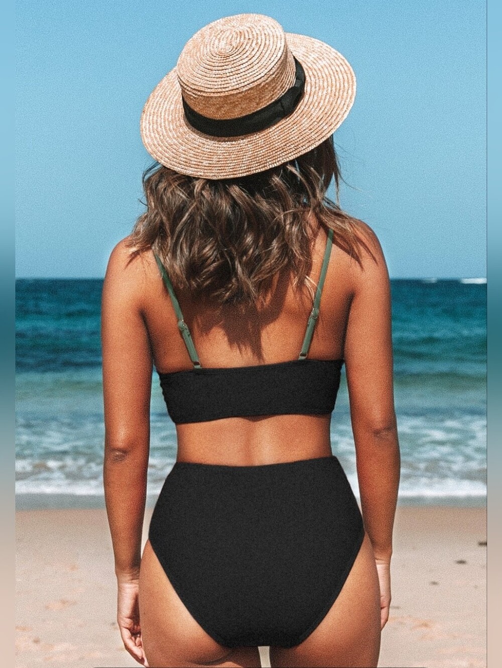 49. NWT - Cupshe Wrapped Bikini Top & High-Rise Bottoms Set - Picture 2 of 14